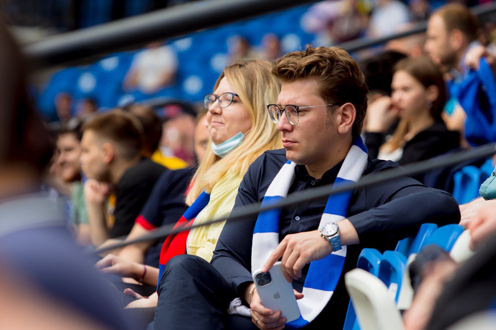 Болельщики на матче «Динамо» — ЦСКА