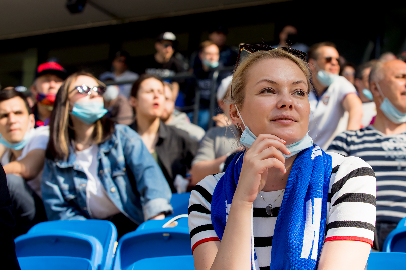 Болельщики на матче «Динамо» — ЦСКА