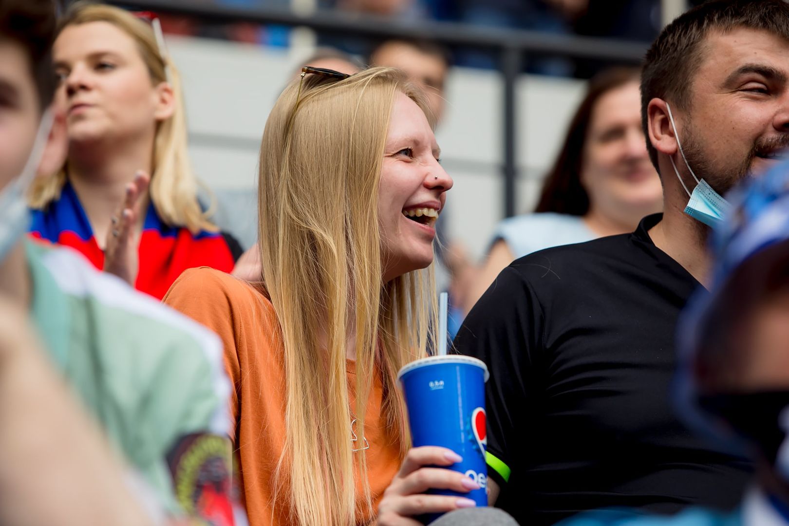 Болельщики на матче «Динамо» — ЦСКА