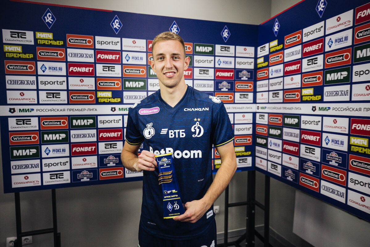 Gladyshev was recognized as the best player of the match with Krylia Sovetov