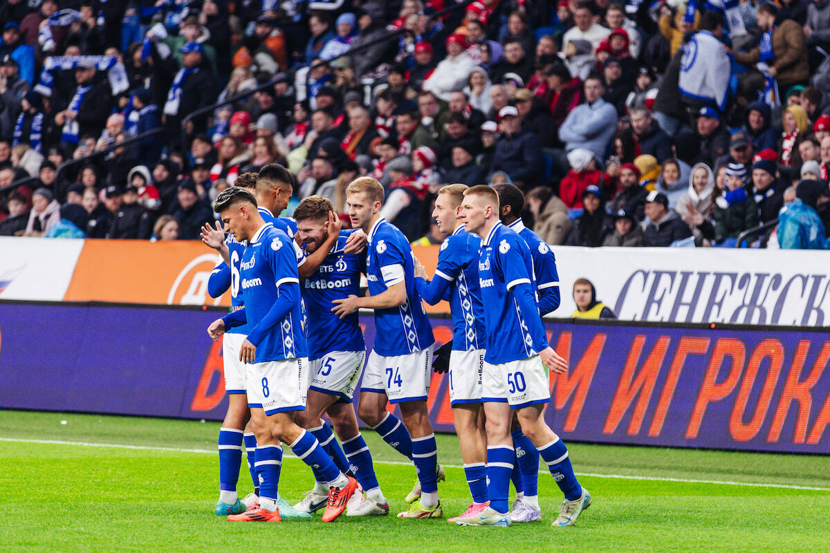 Glebov's debut goal helped Dynamo win the derby with Spartak