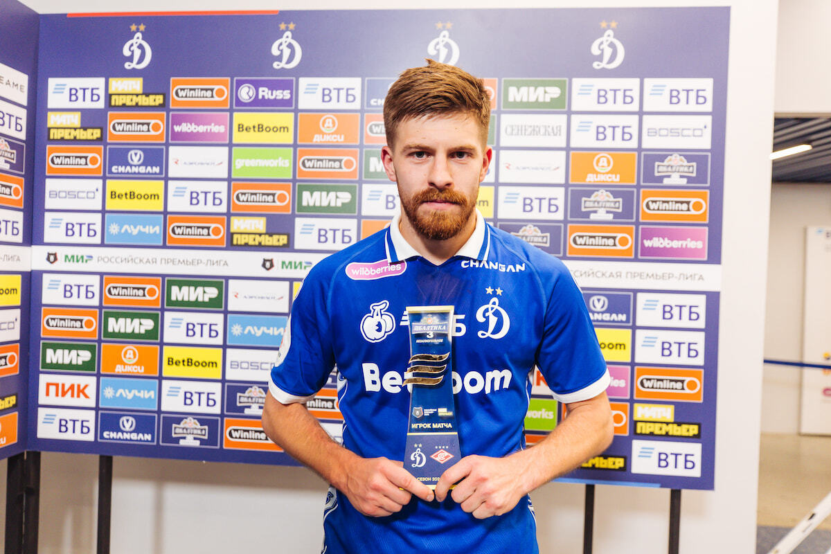 Glebov was recognized as the best player of the match with Spartak
