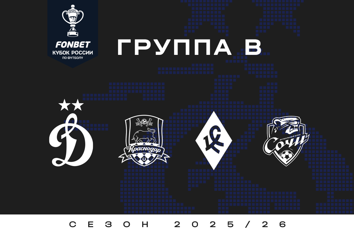 Жеребьёвка группового этапа FONBET Кубка России-2025/26