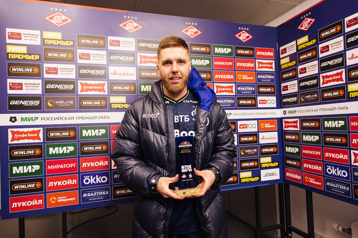 Sergeev was recognized as the best player of the match with Spartak