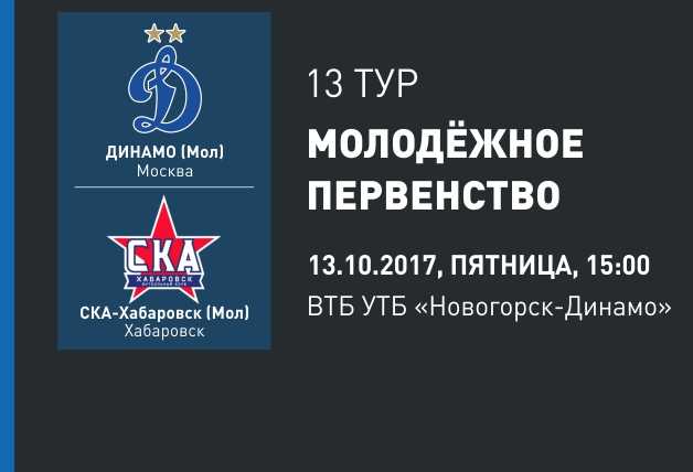 «Динамо» (мол) vs «СКА-Хабаровск» (мол) – Live!