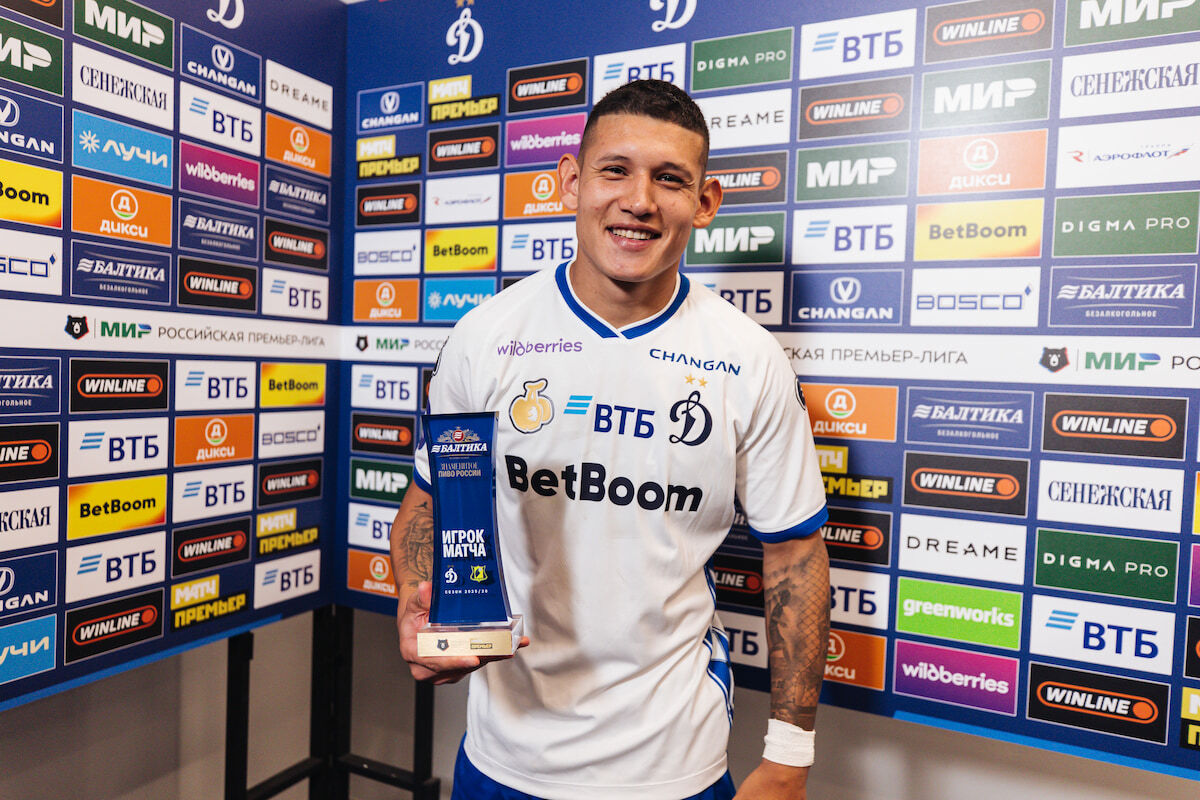 Caceres was recognized as the best player of the match with Rostov Caceres was recognized as the best player of the match with Rostov