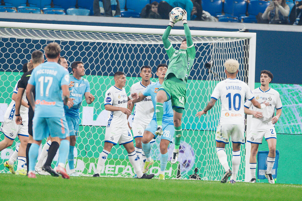 Динамовцы уступили «Зениту» в матче РПЛ